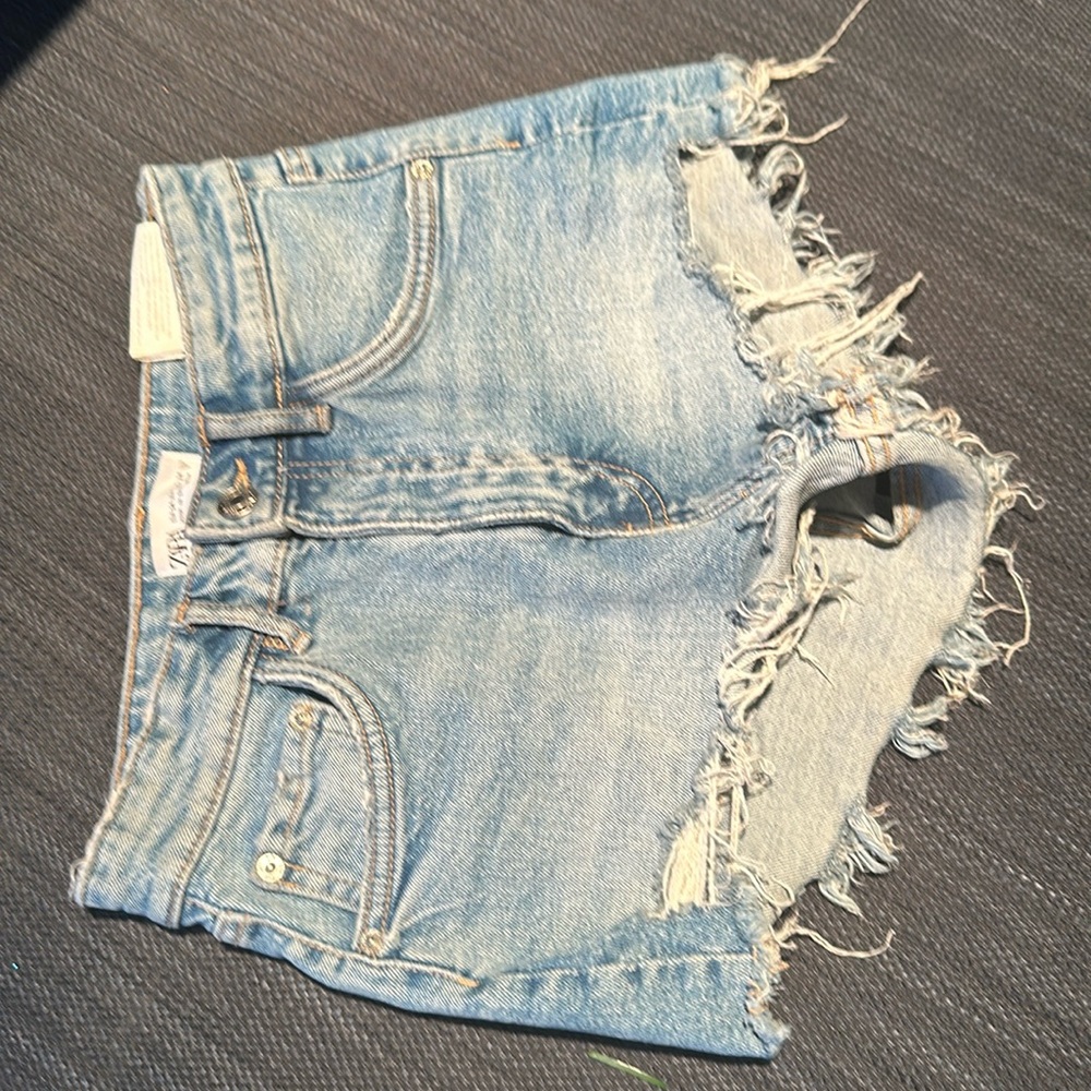 Zara denim cheeky shorts